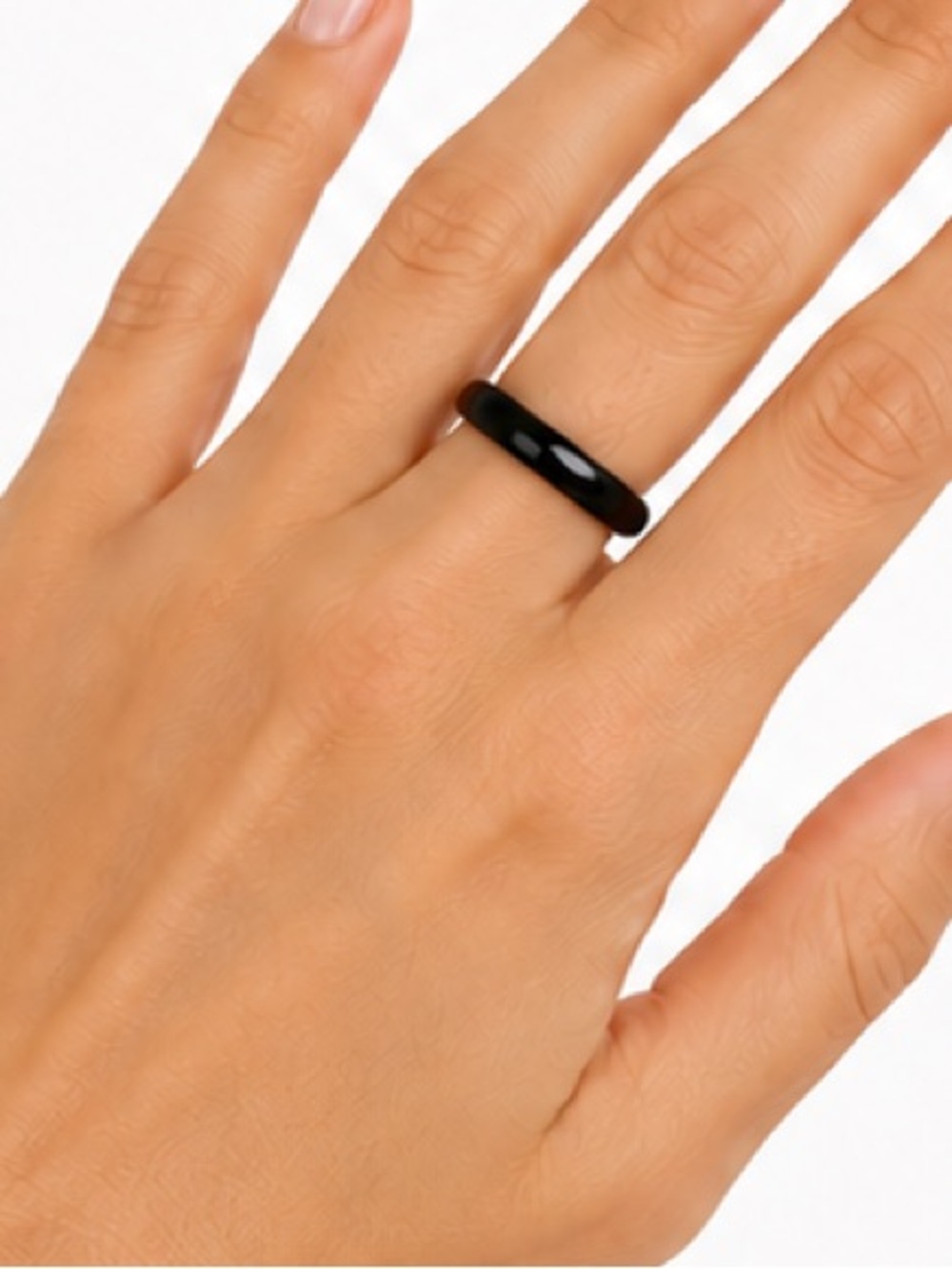 NEW - Sam Edelman Sleek Polished Gunmetal Minimalist Unisex Band Ring - Size 8